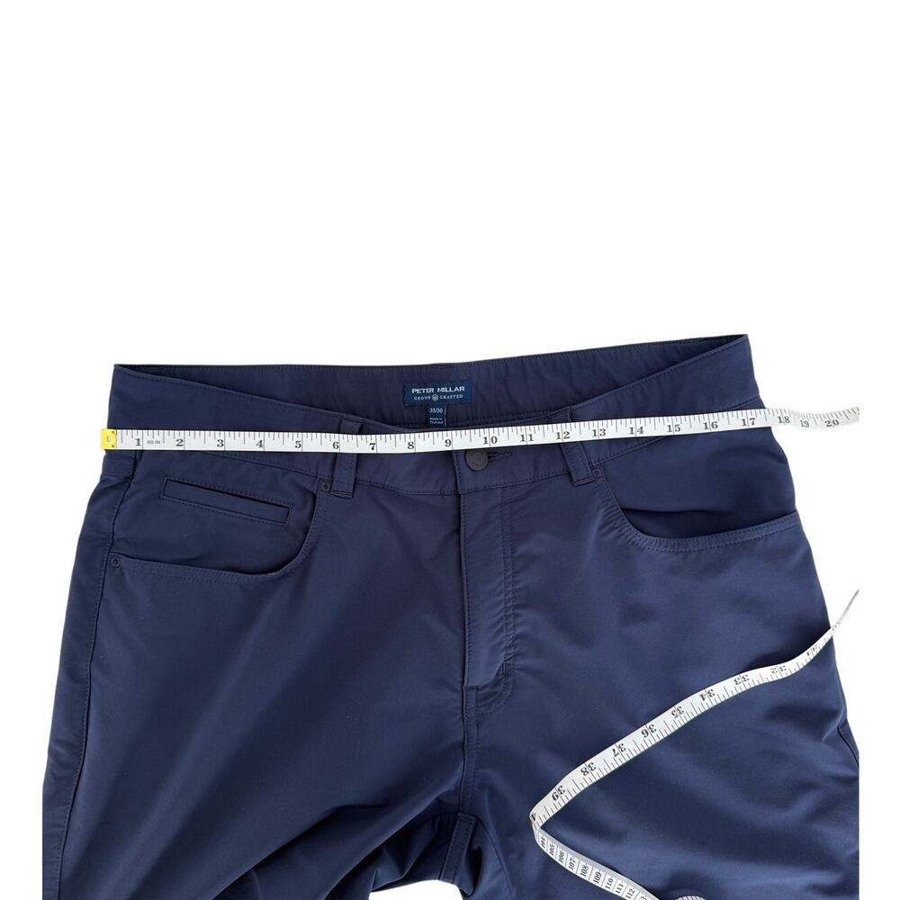 Peter Millar Crown Crafted Performance 5 Pocket Pants 35x30 Navy - Picture 4 of 8